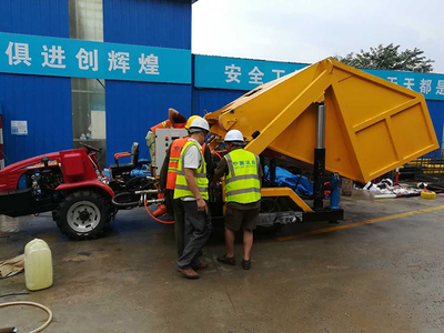 拖拉式噴漿車(chē)助力安徽池州基建，預(yù)拌混凝土應(yīng)用再添高效新選擇
